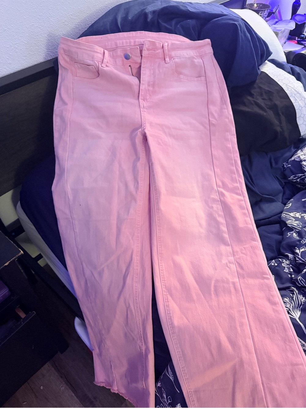Women's Pink Straight-Leg Jeans